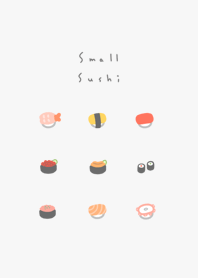 小さなお寿司。グレーホワイト