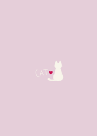 ベージュ×ピンクねこ