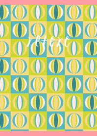 Cute retro pattern on light pink
