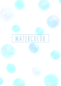 Watercolor:Polka dot/Blue WV