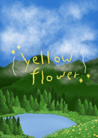 Yellow color and flowers