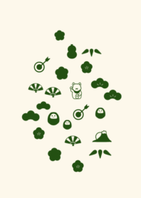 japanese lucky items green