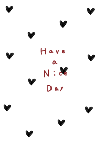 handwritten, relaxed heart patterns.