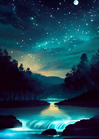 Beautiful starry night view#2146