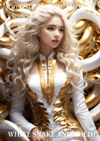 White snake and gold  Lucky 38