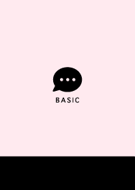 Simple&Basic ブラック×パウダーピンク