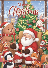 Santa's Cute Animal Gift Giving