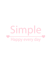 Simple love pink white
