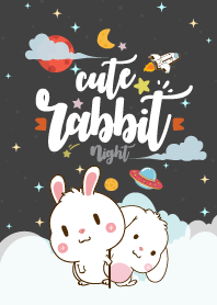 Rabbit Lovely Galaxy Night