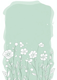 Small Flowers - Mint Green qvelk3