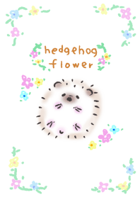 ハリネズミ シンプル お花