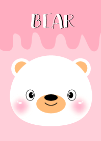 หมีขาวน่ารักเรียบๆ