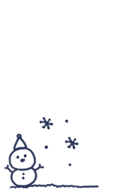 ホワイトと雪だるま。