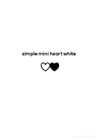 simple mini heart white