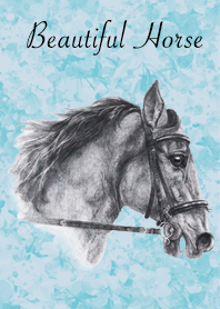 斉藤いつみの馬の絵着せ替え（ブルー）