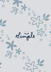 Simple darkish flower Blue2 from Japan
