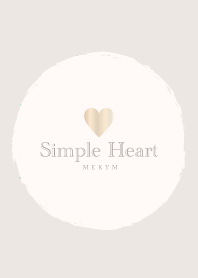 Simple Heart White Gold -MEKYM-
