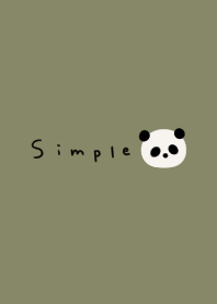 Khaki beige. Simple panda.