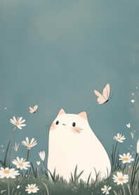 Cute fat cat round body_12