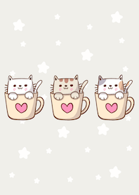 Animals in cup, Cat Cup