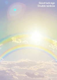 願いが叶う二重虹