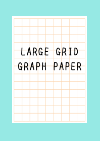 LARGE ORANGE GRID GRAPH PAPER-BLUE GREEN