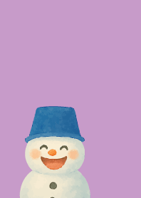 Expressive snowman6 on light purple