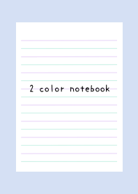 2 COLOR NOTEBOOKj-PURPLE&GREEN-BLUE GRAY