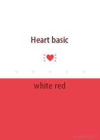 Heart basic white red