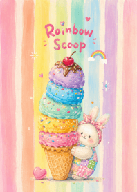 Rainbow Scoop Bunny Delight