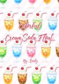 Colorful Cream Soda Float