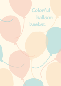 Colorful balloon basket