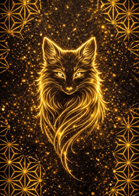 Lucky Fox | Black Gold Asanoha