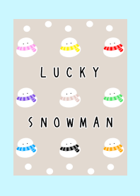 NINE LUCKY SNOWMEN-SNOWMAN-LIGHT BLUEj