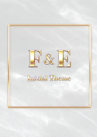 [ F&E ]  Initial Theme Gold Gray