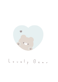 熊和心 / light blue white