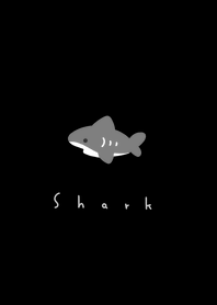 white belly shark (gray)/black