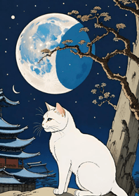 Cat under the Moon B92F5e
