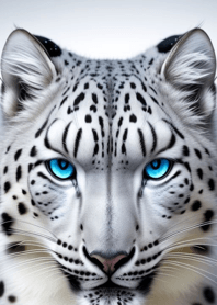 Dreamy white snow leopard F94a44