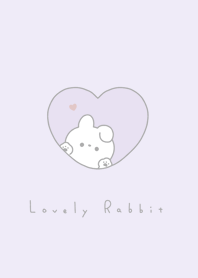 Rabbit in Heart(line)/blue purple