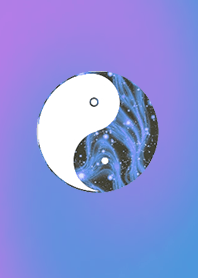 Yin Yang picture of lucky purple