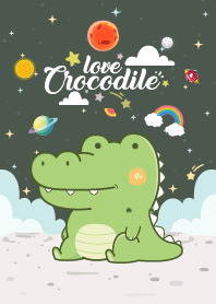 Crocodile Love Galaxy Midnight Green