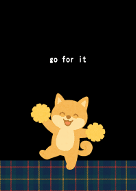 Cheerful Shiba Inu01 on black