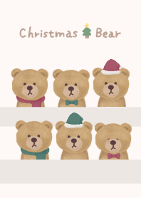 Winter cute teddy bear