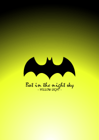 Bat in the night sky - YELLOW LIGHT -