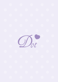Heart dot -Milky Purple-