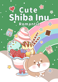 ชิบะอินุ/กาแล็กซี่/ไอศกรีม/สีเขียว