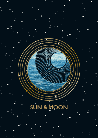 海洋風格 太陽和月亮天體圖標
