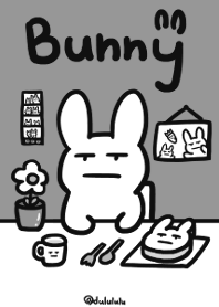 亂畫的兔（黑灰）
