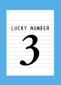 LUCKY NUMBER 3 NOTEBOOK-BLUE